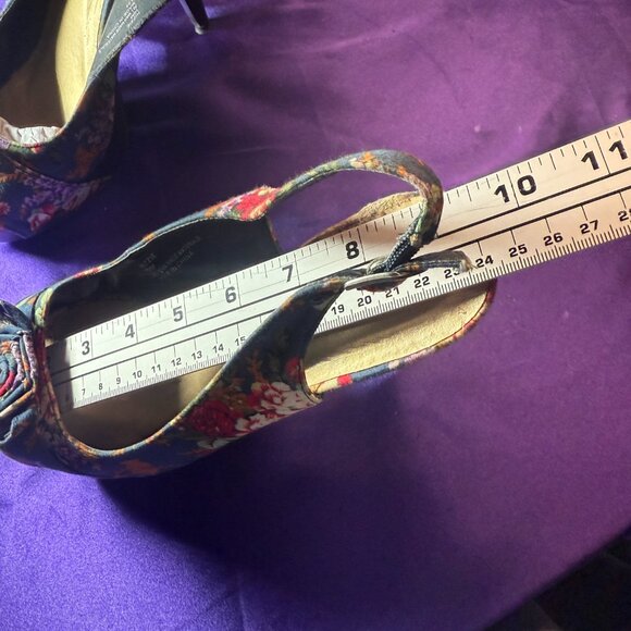 📌Madden Girl Floral Fabric 5 " High Heels Slingback Sandal with Platform - Picture 10 of 14